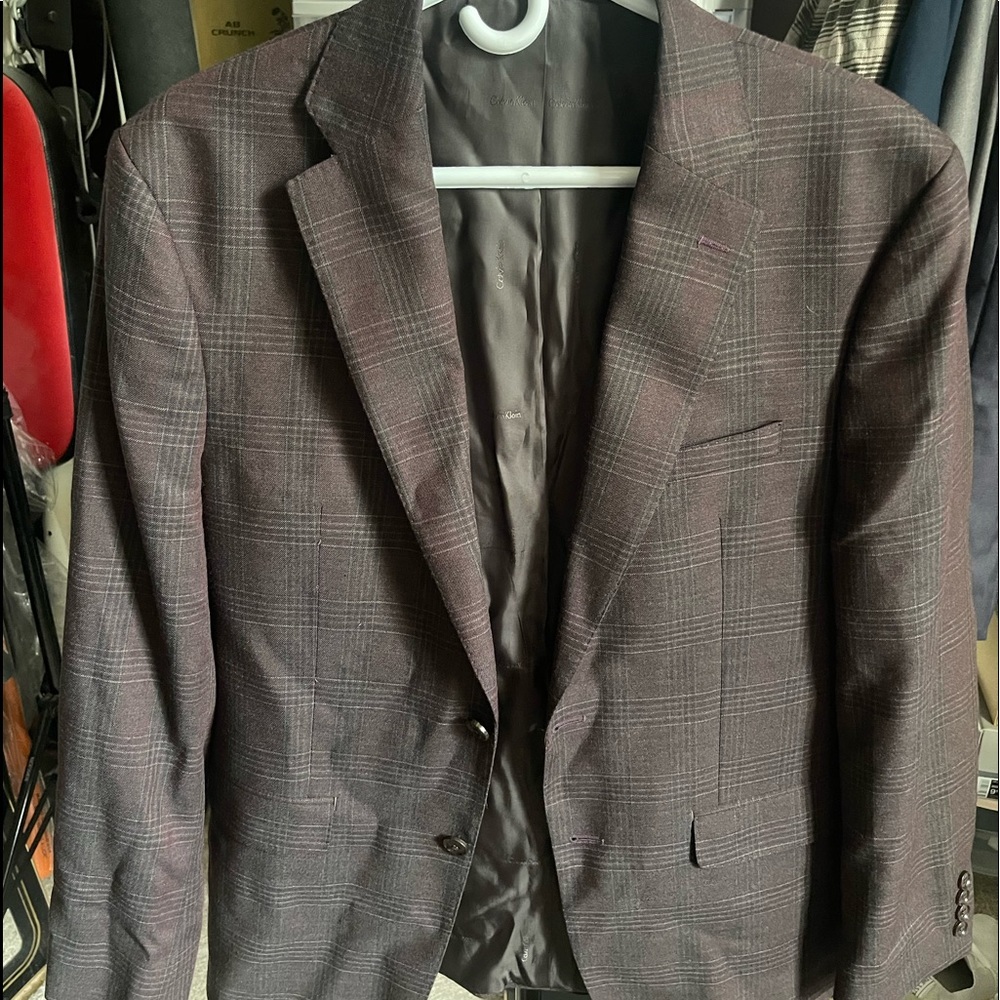 Calvin Klein Plaid Blazer